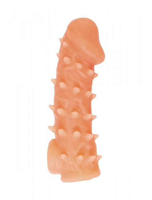 Телесная закрытая насадка с пупырышками Cock Sleeve Size S - 13,8 см. - KOKOS - в Ельце купить с доставкой