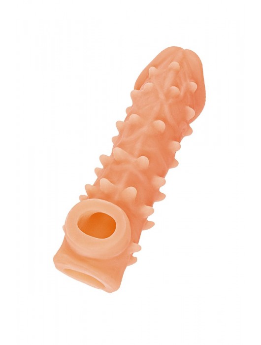 Телесная закрытая насадка с пупырышками Cock Sleeve Size S - 13,8 см. - KOKOS - в Ельце купить с доставкой