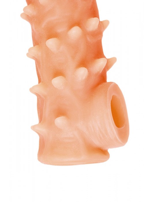 Телесная закрытая насадка с пупырышками Cock Sleeve Size S - 13,8 см. - KOKOS - в Ельце купить с доставкой