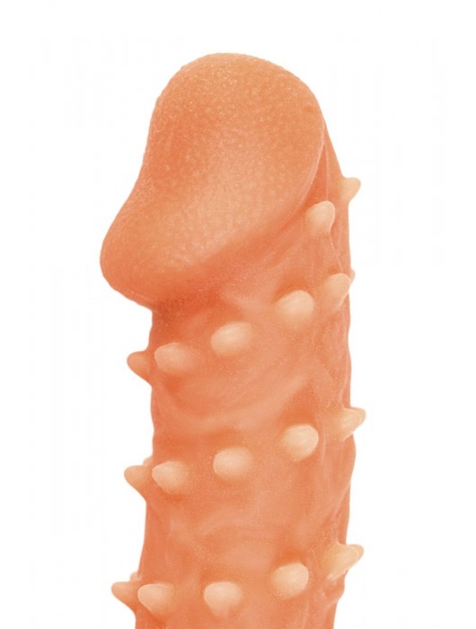 Телесная закрытая насадка с пупырышками Cock Sleeve Size S - 13,8 см. - KOKOS - в Ельце купить с доставкой