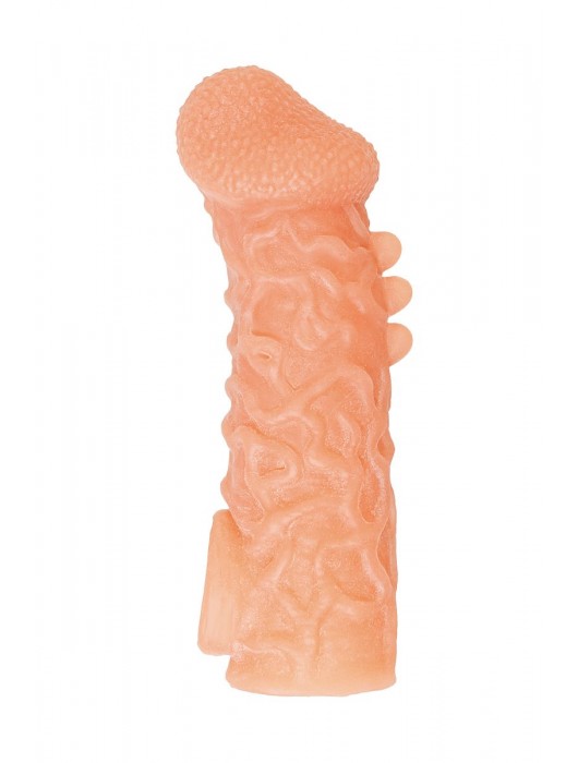 Телесная закрытая насадка с шершавой головкой Cock Sleeve Size S - 13,8 см. - KOKOS - в Ельце купить с доставкой