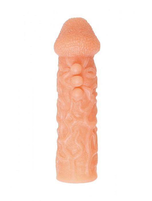 Телесная закрытая насадка с шершавой головкой Cock Sleeve Size S - 13,8 см. - KOKOS - в Ельце купить с доставкой