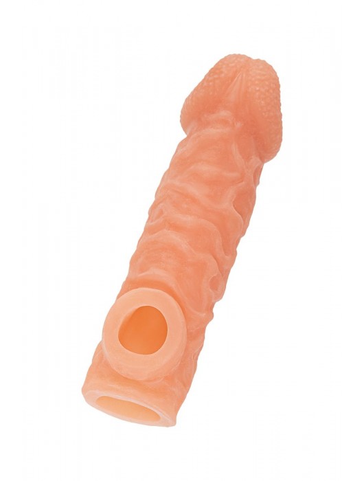 Телесная закрытая насадка с шершавой головкой Cock Sleeve Size S - 13,8 см. - KOKOS - в Ельце купить с доставкой