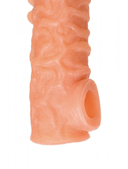 Телесная закрытая насадка с шершавой головкой Cock Sleeve Size S - 13,8 см. - KOKOS - в Ельце купить с доставкой