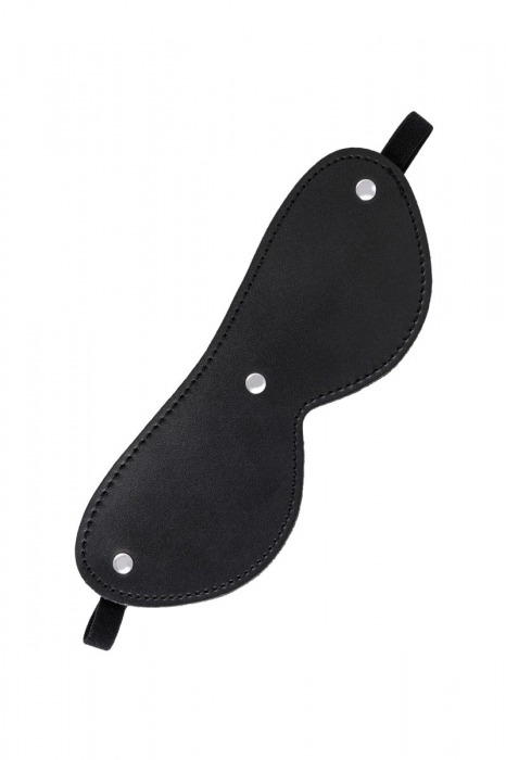 Черная кожаная маска Anonymo с мягким подкладом - ToyFa - купить с доставкой в Ельце