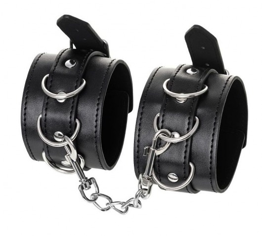 Черные оковы Anonymo из искусственной кожи - ToyFa - купить с доставкой в Ельце