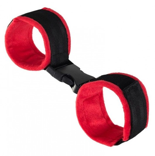 Красно-черные велюровые оковы Anonymo - ToyFa - купить с доставкой в Ельце