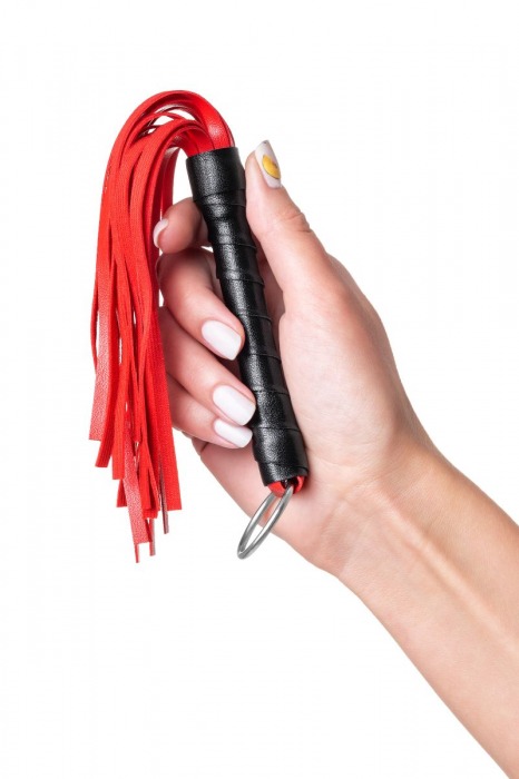 Красно-черный флоггер Anonymo - 28 см. - ToyFa - купить с доставкой в Ельце