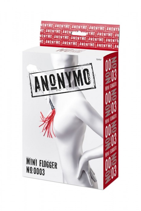 Красно-черный флоггер Anonymo - 28 см. - ToyFa - купить с доставкой в Ельце