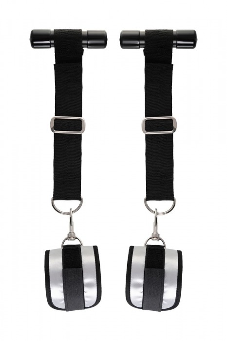 Черно-серебристые фиксаторы для рук на дверь Anonymo - ToyFa - купить с доставкой в Ельце