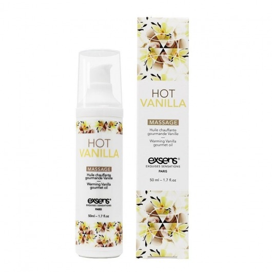 Разогревающее массажное масло с ароматом ванили Gourmet Hot Vanilla - 50 мл. - Exsens - купить с доставкой в Ельце