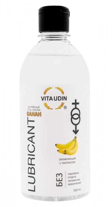 Интимный гель-смазка на водной основе VITA UDIN с ароматом банана - 500 мл. - VITA UDIN - купить с доставкой в Ельце