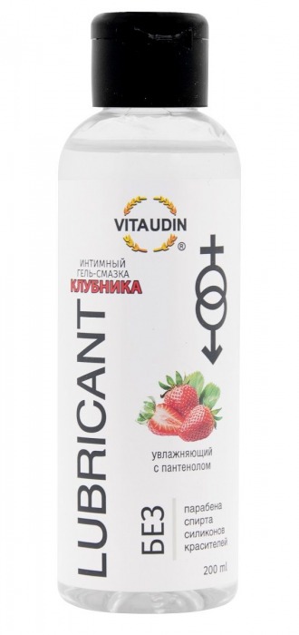 Интимный гель-смазка на водной основе VITA UDIN с ароматом клубники - 200 мл. - VITA UDIN - купить с доставкой в Ельце