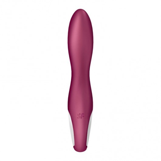 Малиновый вибромассажер для стимуляции G-точки Heated Thrill - 20,6 см. - Satisfyer