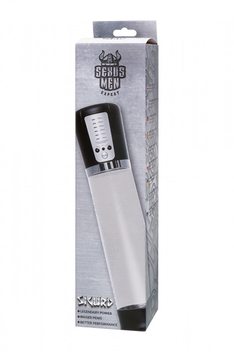 Прозрачная автоматическая помпа для пениса Sigurd - Sexus - в Ельце купить с доставкой