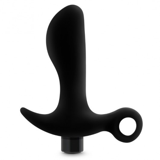 Черный анальный вибратор Silicone Vibrating Prostate Massager 01 - 10,8 см. - Blush Novelties - в Ельце купить с доставкой