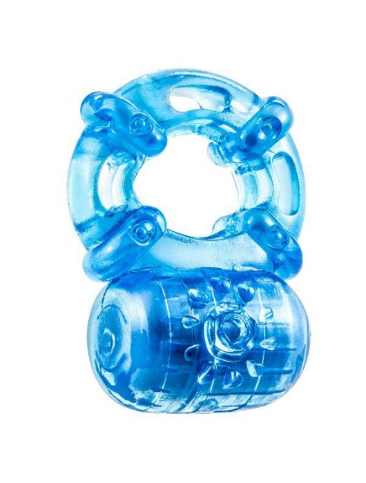 Голубое эрекционное виброкольцо Reusable 5 Function Cock Ring - Blush Novelties - в Ельце купить с доставкой