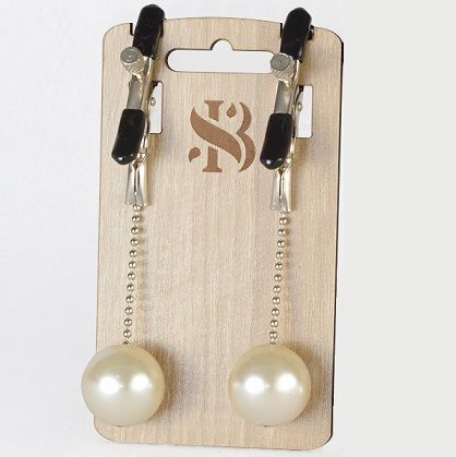 Зажимы на соски с бусинами под жемчуг Pearl - Sitabella - купить с доставкой в Ельце