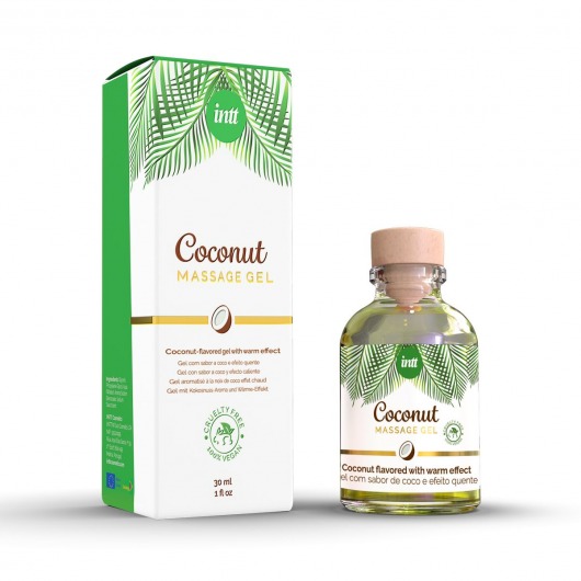 Массажный гель с ароматом кокоса Coconut - 30 мл. - INTT - купить с доставкой в Ельце