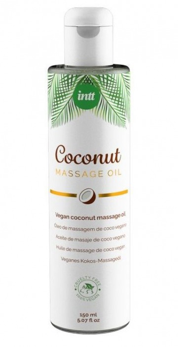 Массажное масло Vegan Coconut - 150 мл. - INTT - купить с доставкой в Ельце