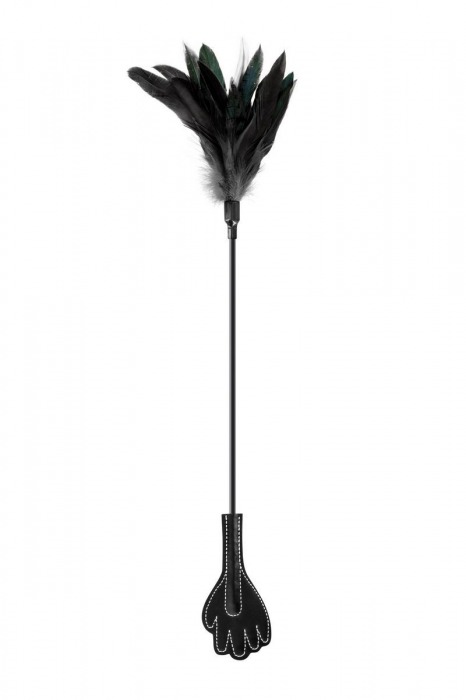 Двусторонний стек-щекоталка Sweet Caress Feather Whip - 58 см. - Sweet Caress - купить с доставкой в Ельце