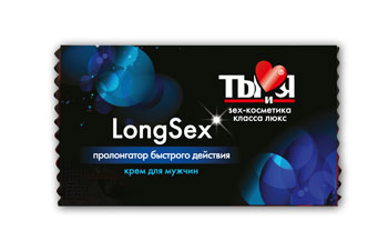 Пролонгирующий крем LongSex в одноразовой упаковке - 1,5 гр. - Биоритм - купить с доставкой в Ельце