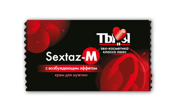 Возбуждающий крем Sextaz-M для мужчин в одноразовой упаковке - 1,5 гр. - Биоритм - купить с доставкой в Ельце