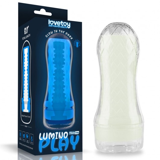 Светящийся в темноте мастурбатор Lumino Play Masturbator Ribbed - Lovetoy - в Ельце купить с доставкой