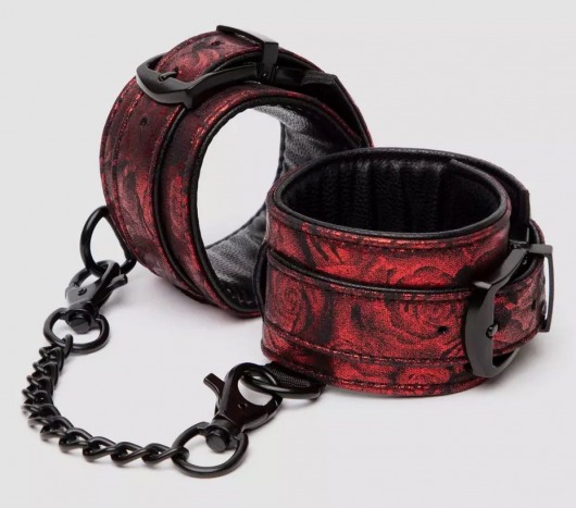 Красно-черные наручники Reversible Faux Leather Wrist Cuffs - Fifty Shades of Grey - купить с доставкой в Ельце