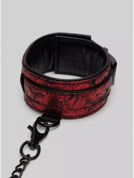Красно-черные оковы Reversible Faux Leather Ankle Cuffs - Fifty Shades of Grey - купить с доставкой в Ельце
