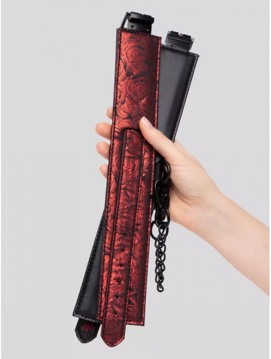 Красно-черные оковы Reversible Faux Leather Ankle Cuffs - Fifty Shades of Grey - купить с доставкой в Ельце