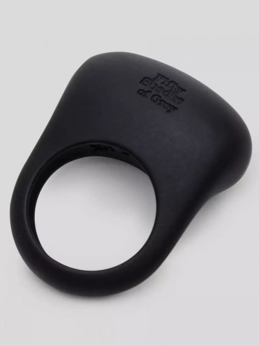 Черное эрекционное виброкольцо Sensation Rechargeable Vibrating Love Ring - Fifty Shades of Grey - в Ельце купить с доставкой