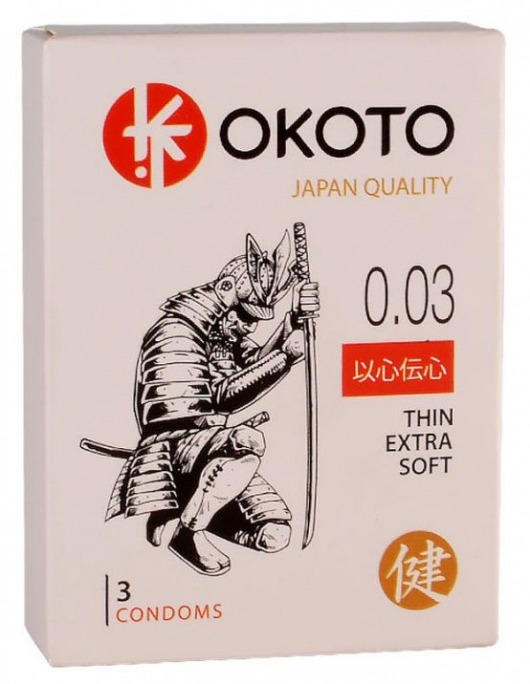 Тонкие презервативы OKOTO Thin Extra Soft - 3 шт. - Sitabella - купить с доставкой в Ельце