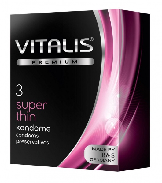 Ультратонкие презервативы VITALIS PREMIUM super thin - 3 шт. - Vitalis - купить с доставкой в Ельце