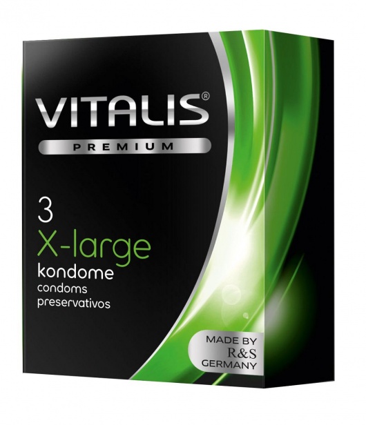 Презервативы увеличенного размера VITALIS PREMIUM x-large - 3 шт. - Vitalis - купить с доставкой в Ельце