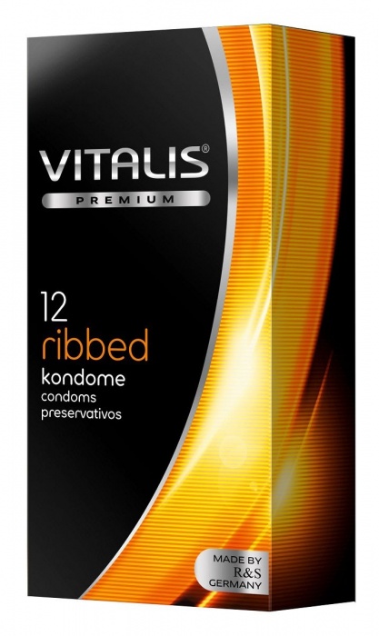Ребристые презервативы VITALIS PREMIUM ribbed - 12 шт. - Vitalis - купить с доставкой в Ельце