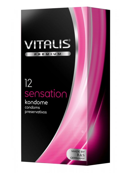 Презервативы VITALIS PREMIUM sensation с пупырышками и кольцами - 12 шт. - Vitalis - купить с доставкой в Ельце