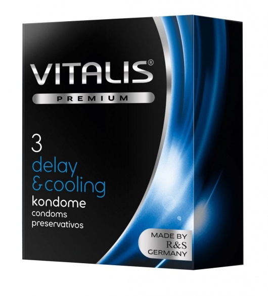 Презервативы VITALIS PREMIUM delay   cooling с охлаждающим эффектом - 3 шт. - Vitalis - купить с доставкой в Ельце