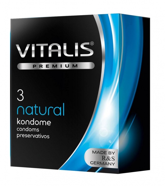 Классические презервативы VITALIS PREMIUM natural - 3 шт. - Vitalis - купить с доставкой в Ельце