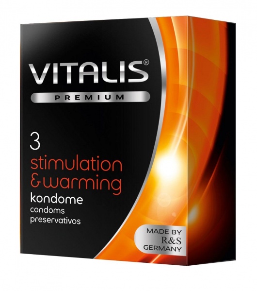 Презервативы VITALIS PREMIUM stimulation   warming с согревающим эффектом - 3 шт. - Vitalis - купить с доставкой в Ельце