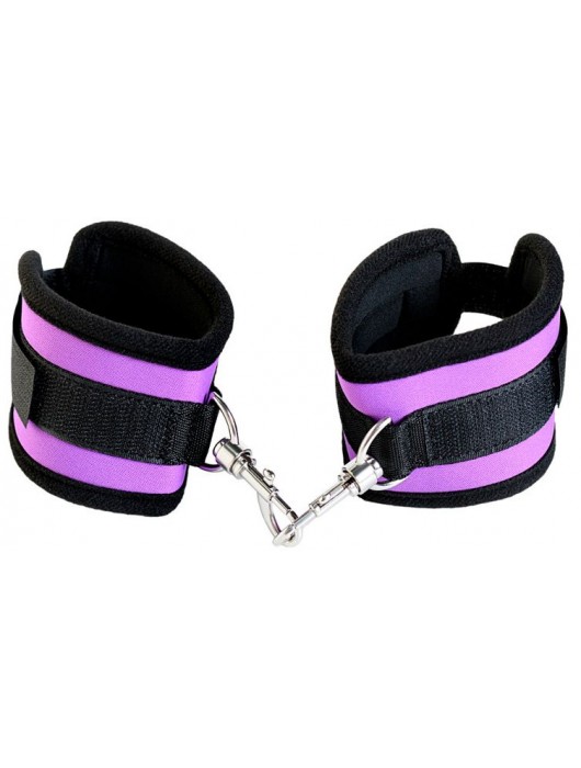 Наручники из неопрена фиолетового цвета - ToyFa - купить с доставкой в Ельце