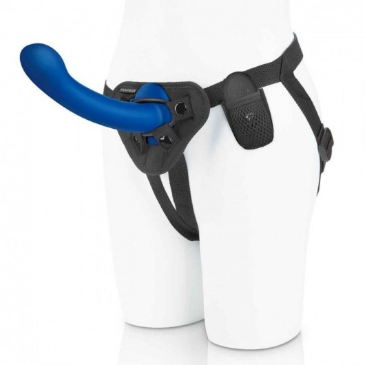 Синяя насадка Remote Control P-Spot G-Spot с черными трусиками - 20 см. - Pegasus - купить с доставкой в Ельце