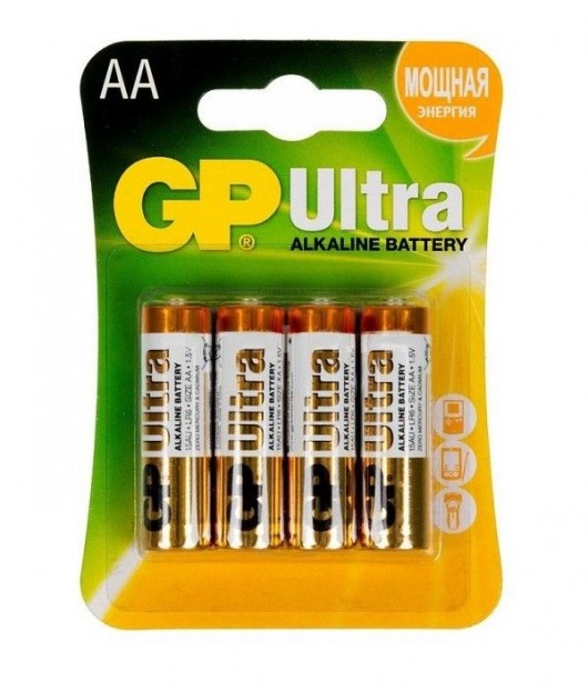 Батарейки алкалиновые GP Ultra Alkaline AA/LR6 - 4 шт. - Элементы питания - купить с доставкой в Ельце