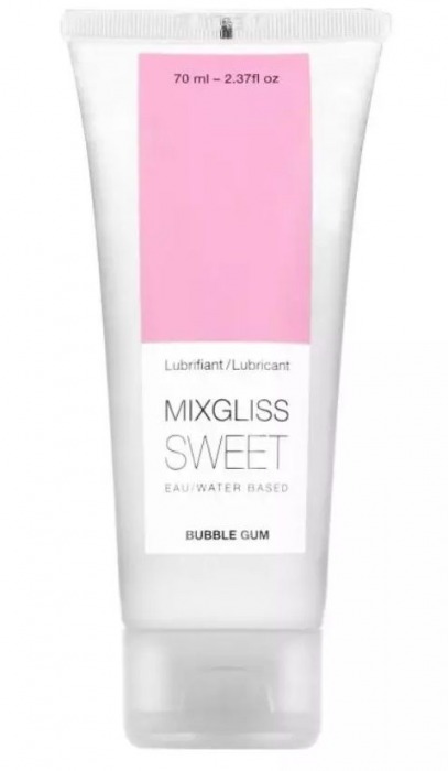 Смазка на водной основе Mixgliss Sweet с ароматом бабл-гам - 70 мл. - Mixgliss - купить с доставкой в Ельце