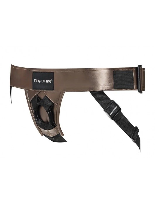 Бронзовый пояс для насадок Curious Harness - Strap-on-me - купить с доставкой в Ельце