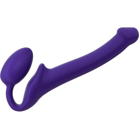Фиолетовый безремневой страпон Silicone Bendable Strap-On - size S - Strap-on-me - купить с доставкой в Ельце