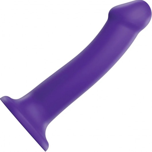 Фиолетовый фаллоимитатор-насадка Strap-On-Me Dildo Dual Density size L - 19 см. - Strap-on-me - купить с доставкой в Ельце