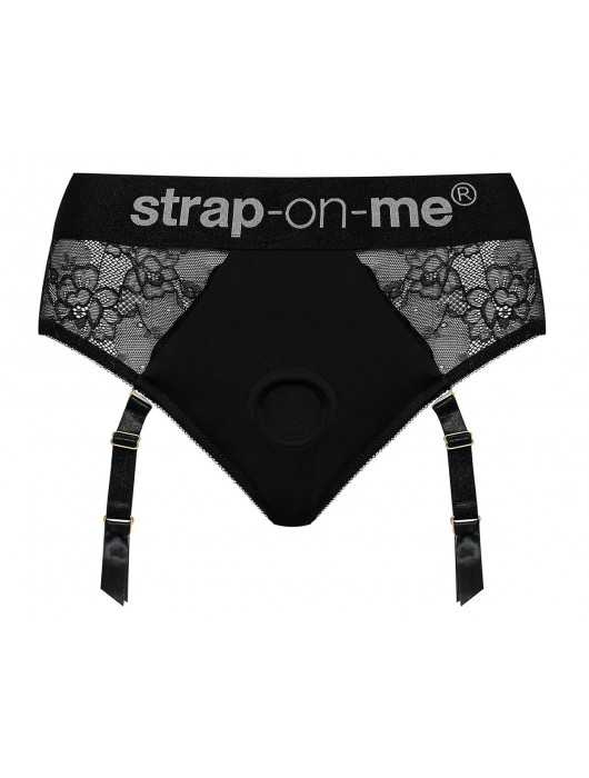 Черные трусики для насадок Diva Lingerie Harness - size L - Strap-on-me - купить с доставкой в Ельце