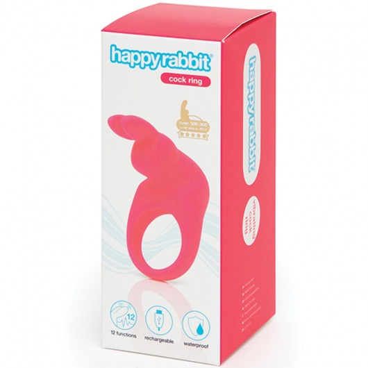 Розовое эрекционное виброкольцо Happy Rabbit Rechargeable Rabbit Cock Ring - Happy Rabbit - в Ельце купить с доставкой