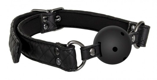 Черный кляп-шарик BALL GAG DIAMOND - Dream Toys - купить с доставкой в Ельце